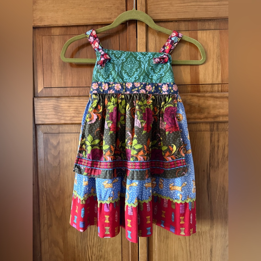 Matilda Jane Paint by Numbers size 6 Colorful Kids Dress, good used condition